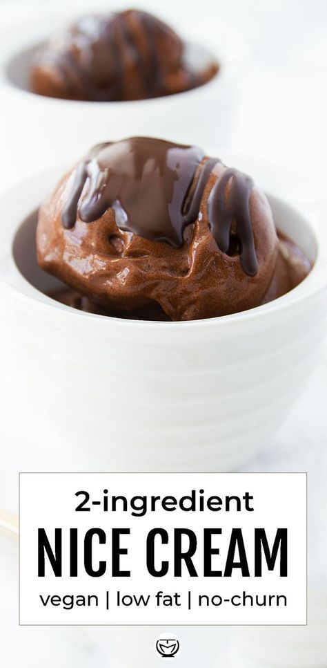 This scrumptious "nice cream" requires only frozen banana and cocoa powder and makes a healthy alternative to traditional ice cream. The guilt-free frozen treat you have been waiting for! #nicecream #nicecreamrecipes #icecreamrecipes #veganrecipes #noaddedsugar #guiltfreedessert #chocolate #cocoapowderrecipes #bananarecipes #glutenfreedesserts Banana Nice Cream Recipes, Vegan Nice Cream, Banana Ice Cream Recipe, Healthy Chocolate Banana, Chocolate Ice Cream Recipe, Nice Cream Recipe, Avocado Chocolate Pudding, Banana Nice Cream, Homemade Ice Cream Recipes