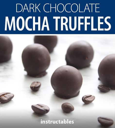 85% Dark Chocolate Recipes, Mocha Truffles Recipe, Dark Chocolate Truffles Recipe, Dark Chocolate Candy Recipes, Flavored Truffles, Boozy Balls, Coffee Truffles Recipe, Choc Truffles, Pumpkin Spice Coffee Recipe