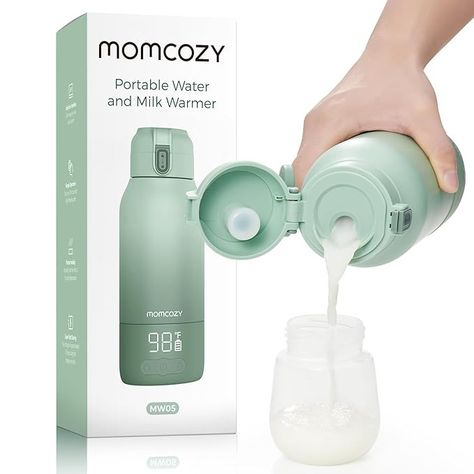 Amazon.com : Momcozy Portable Milk Warmer for Travel – Dual Heating Modes for Breast Milk & Water, Portable Bottle Warmer with Fast Heating & Long Battery Life, 17 Ounces Large Capacity to Meet Your All-Day Needs : Baby Milk Warmer, Multiples Baby, Expecting Moms Gifts, Breastmilk Storage, Bottle Warmer, Canned Heat, Water Heating, Baby Supplies, Thermos Bottle