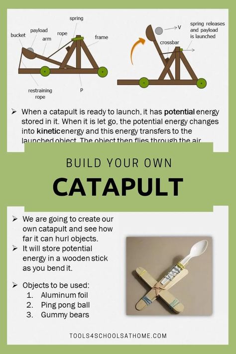 Potential And Kinetic Energy Projects, Mechanical Energy Experiments For Kids, Kinetic Energy Experiments For Kids, Kinetic Potential Energy Activities, Motion Science Project, Potential Kinetic Energy, Energy Conversion Projects, Kinetic Vs Potential Energy Activities, Kinetic Energy Projects