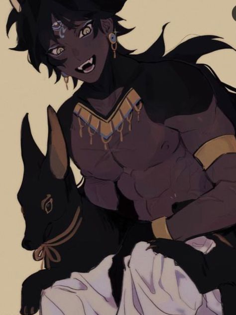 Anime Egyptian, Black Anime Guy, 수채화 그림, Black Anime Characters, Character Design Male, 영감을 주는 캐릭터, Anime Poses Reference, Boy Art, Anime Poses