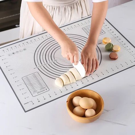 1pc Silicone Kneading Board Thicken Multifunctional Non Stick Roll Up Receive Kneading Pad 40 60cm 15 7 23 6in 26 29cm 10 2 11 4in - Home & Kitchen - Temu Kneading Board, Pastry Mat, Bakeware Accessories, Baking Measurements, Silicone Baking Sheet, Pastry Board, Kneading Dough, Eid Al-adha, Baking Pastry