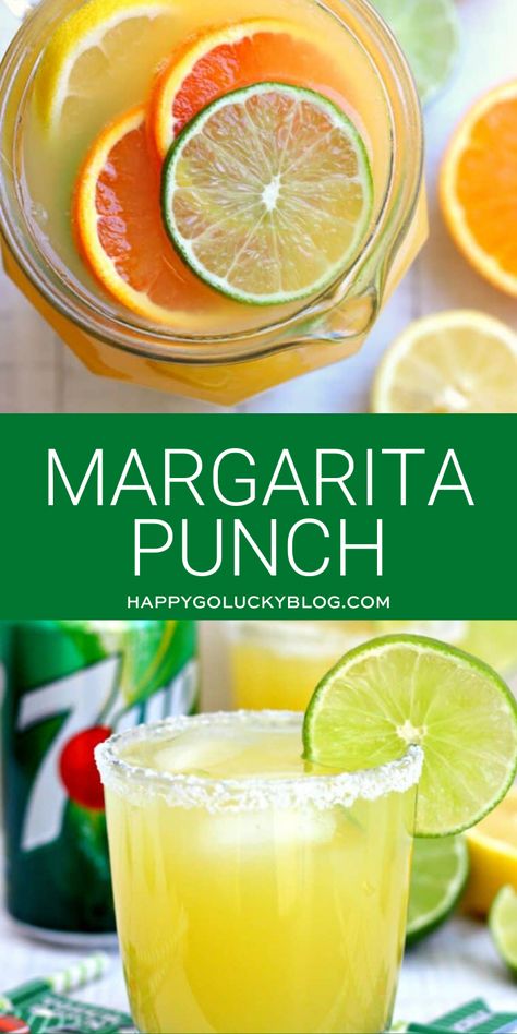 Why make margaritas when you can make margarita punch!  This Margarita Punch is the perfect drink to serve on game day and at your next party. #margaritapunch #margarita Margarita Punch Recipe, Reposado Margarita, Non Alcoholic Margarita, Margarita Punch, Homemade Margaritas, Frozen Limeade, Margarita Drink, Easy Margarita, How To Make Margaritas