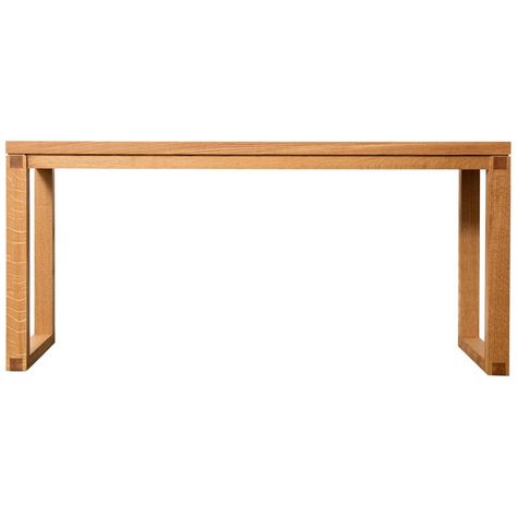 Hand rubbed with an oil finish, our White Oak Console Table is crafted using beautiful natural wood from Alabama's local reclaimed urban timber. The table is made to order and can be custom sized for use in a foyer, wide hallway or as a sofa table. Alabama Sawyer welcomes a dialogue with its customers to fit this piece into a home or office setting. Features, such as sapwood and pin knots, vary from tree to tree and slab to slab adding unique character to each individually crafted wooden table.A Timber Sofa, Modern Wood Console Table, Marble Top Console Table, Beautiful Bedroom Designs, Elegant Entryway, Stinson Beach, Oak Console Table, Metal Console Table, Foyer Hallway