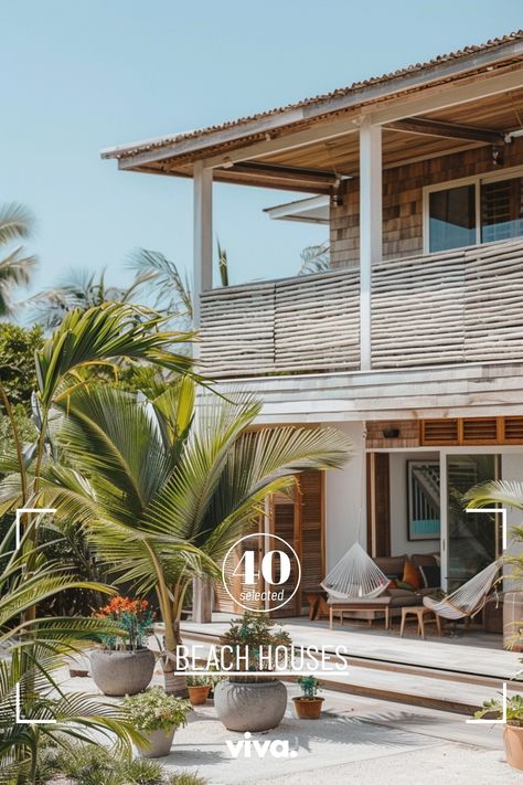 ♥ Dreaming of a beach house escape? 🏖️ Step into this modern beach house with coastal beach house decor and a boho beach house aesthetic. Perfect for those who crave a small beach house with a luxury twist. ✨🌊 #beachhouse #beachhousedecor #dreambeachhouse #luxurybeachhouse #coastalstyle Greek Beach House, Small Beach House, Minimalist Outdoor Furniture, Modern Beach House Decor, House Decor Ideas, Blue Siding, Boho Beach House, Beach House Aesthetic, Small Beach Houses