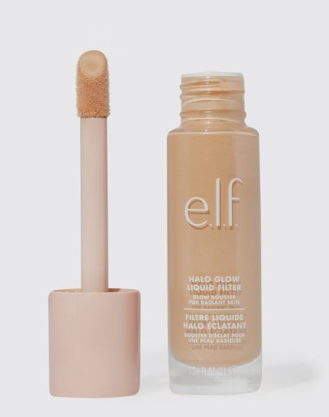 Elf Foundation, Halo Glow Liquid Filter, Halo Glow, Foundation Swatches, Makeup List, Glow Foundation, Elf Cosmetics, Elf Makeup, Makeup Needs