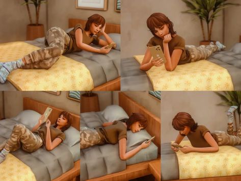 Bored in Bed Poses II Bed Poses, Sims 4 Beds, Sims 4 Couple Poses, Sims 4 Stories, Sims 4 Black Hair, Sims 4 House Plans, Sims 4 Download, Sims 4 Cc Folder, Sims 4 Dresses