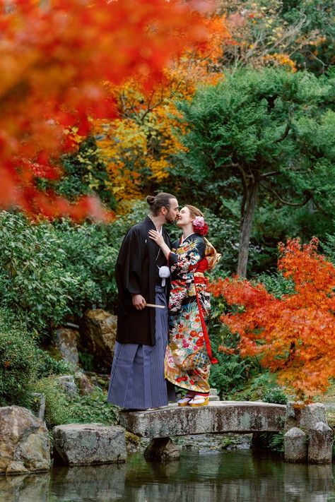 Immerse yourself in the enchantment of a Kyoto elopement at a secluded Buddhist temple. This intimate wedding ceremony, surrounded by the vibrant hues of autumn and the charm of traditional Japanese kimonos Autumn Elopement, Japan Wedding, Kyoto Japan Travel, Japan Destinations, Traditional Japanese Kimono, Intimate Ceremony, Temple Wedding, Intimate Elopement, Intimate Wedding Ceremony