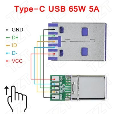 Usb Type C Otg Diy, Usb Cable Wiring Diagram, Simple Electronic Circuits, Electrical Engineering Projects, Electronics Projects For Beginners, Basic Electronic Circuits, Basic Electrical Wiring, Electronic Circuit Design, Solder Wire