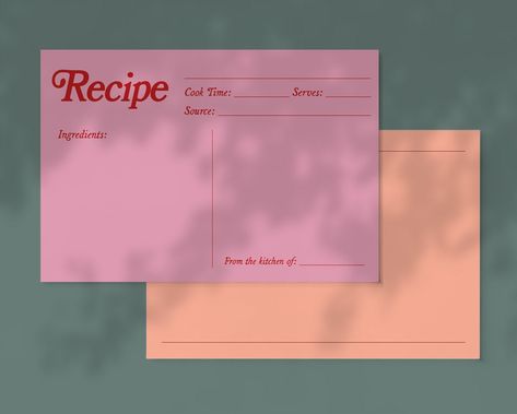 Recipes Cards Design, Recipe Card Layout, Recipe Card Graphic Design, Recipe Cards Design, Recipe Cards Aesthetic, Recipe Card Aesthetic, Recipe Card Design Layout, Wes Anderson Aesthetic Decor, Post Card Design Creative