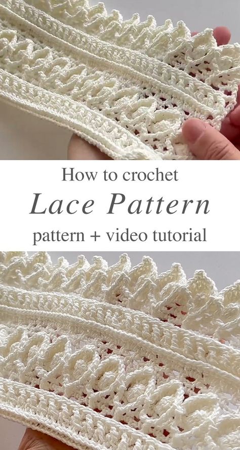 Crochet Fabric Together, Lace Crochet Diagram, Crochet Lace Edging For Handkerchief, Crochet Lace Border Pattern Free, Knitted Curtains Free Pattern, Lace Crochet Border, Crochet Lace Work, Crochet Decorative Edge, French Crochet Patterns