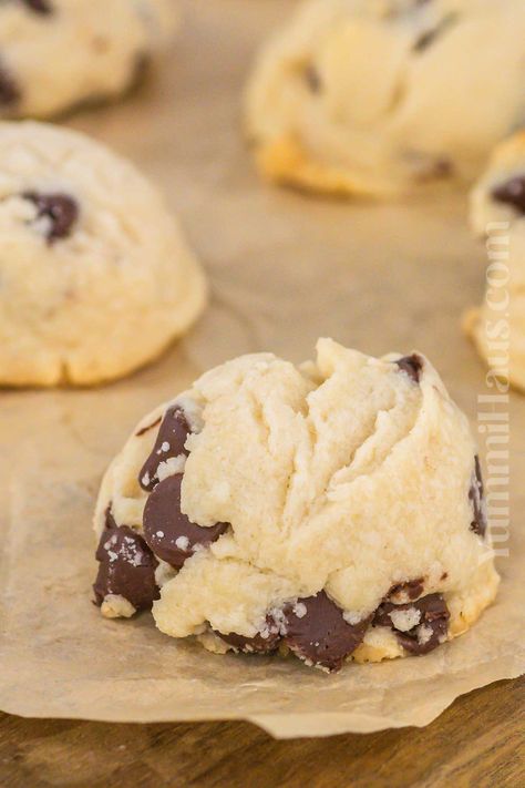 You'll love these easy-to-make 4 Ingredient Chocolate Chip Cookies. Perfect for holidays, last-minute gifts, parties, and potlucks. 4 Ingredient Chocolate Chip Cookies, 5 Ingredient Chocolate Chip Cookies, 3 Ingredient Cookies Chocolate Chip, Easy Chocolate Chip Cookies 3 Ingredients, 3 Ingredient Chocolate Chip Cookies, Bake Sale Cookies, 3 Ingredient Cookies, Amazing Cookies, Favorite Cookie Recipe