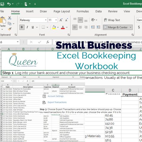 Excel Bookkeeping Template for Small Businesses Book Keeping For Small Business Templates, Excel Inventory Templates, Small Business Excel Templates, Excel Bookkeeping Template, Small Business Bookkeeping Templates, Salon Bookkeeping, Book Keeping For Small Business, Book Keeping Templates, Small Business Studio