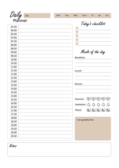 notion template free download 2024 Daily Planner, Aesthetic Daily Planner Template, Day Planner Ideas, Daily Planner Aesthetic, Daily Planner Schedule, Daily Planner Download, Life Tracker, Day Planner Template, Printables Etsy