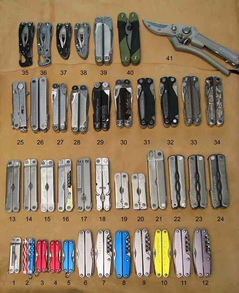 Leatherman Collection. Post yours if you would like. - page 1 - Leatherman Tools - Multitool.org Leatherman Tread, Leatherman Wave Mods, Leatherman Surge, Leather Multi Tool Sheath, Leatherman Multitool, Leatherman Tool, Multi Tool Knife, Edc Gadgets, Edc Tactical