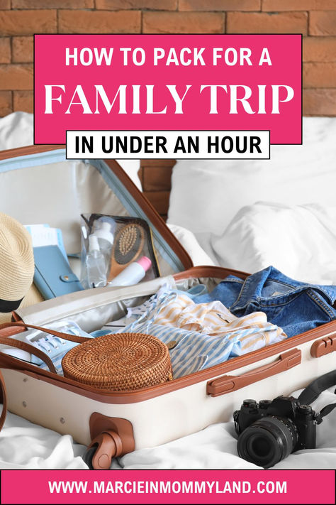 Overwhelmed by the thought of packing for your family vacation? Discover how to pack for your kids for any vacation in under an hour! Our ultimate packing list for family vacation simplifies the process, ensuring you don't forget a thing. From toddlers to teens, we've got the family packing list you need. Say goodbye to stress and hello to fun! Save this pin for packing advice that will make your next trip a breeze. Perfect for parents planning a packing list for vacation with kids. Family Vacation Packing Hacks, Packing For Family Vacation, Family Packing Hacks, Packing List For Vacation With Kids, 10 Day Packing List, Family Vacation Packing List, Toddler Packing List, Packing Advice, Packing List Kids