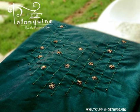 V Neck Beads Work, Neck Beads Work, Chudithar Design, Simple Kurti, Churidar Neck Designs, Kurti Embroidery, Basic Hand Embroidery Stitches, Embroidery Dresses, Simple Hand Embroidery Patterns