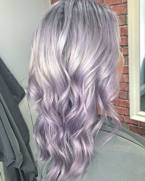 Lavender Ice Hair Color, Lilac Silver Hair, Pastel Lavender Hair, Lavender Grey Hair, Purple Blonde Hair, Purple Grey Hair, Pastel Blonde, Pastel Purple Hair, Light Purple Hair