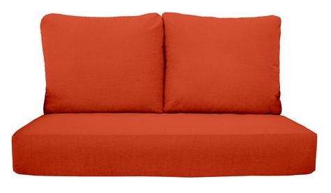 Free 2-day shipping. Buy RSH Décor Indoor Outdoor Deep Seating Loveseat Cushion Set, 1- 46” x 26” x 5” Seat and 2- 25” x 21” Backs, Solid Coral at Walmart.com Orange Loveseat, Mod Furniture, Pool Chairs, Deep Seat Cushions, Stain Resistant Fabric, Settee, Cushion Filling, Chair Cushions, Choose Colors