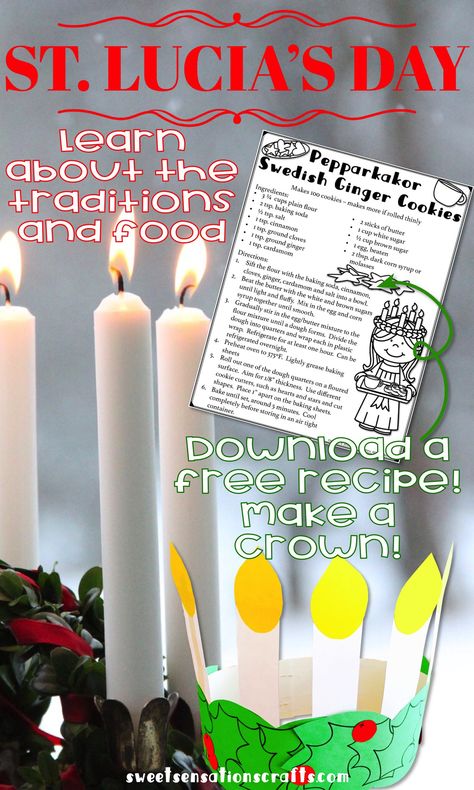 Pepparkakor Recipe, Santa Lucia Day, St Lucia Day, Sweden Christmas, Long White Dresses, Saint Lucy, Swedish Traditions, Christmas Teaching, Swedish Christmas