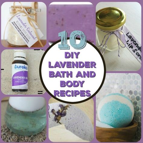 10 DIY #Lavender Bath and Body Recipes Bath And Body Recipes, Bridgerton Party, Diy Lavender, Lavender Recipes, Natural Headache Remedies, Lavender Bath, Facial Spa, Bath Oils, Dried Lavender