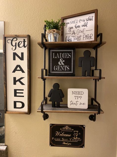 Hobby Lobby Shelf Bathroom, Bathroom Decor Themes Farmhouse, Hobby Lobby Bathroom Decor Farmhouse, His And Hers Bathroom Ideas, Bathroom Theme Ideas Modern, Teens Bathroom Ideas, His And Her Bathroom Ideas Decor, Hobby Lobby Office Decor Ideas, Diy Hobby Lobby Decor