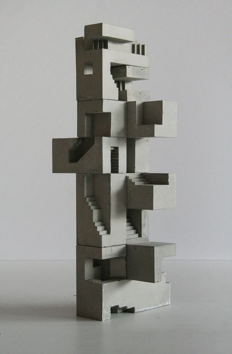 David Umemoto, Module Design, Brutalism Architecture, Vitra Design Museum, Architectural Sculpture, Concrete Sculpture, Arch Model, Sculptures Céramiques, Architecture Model Making