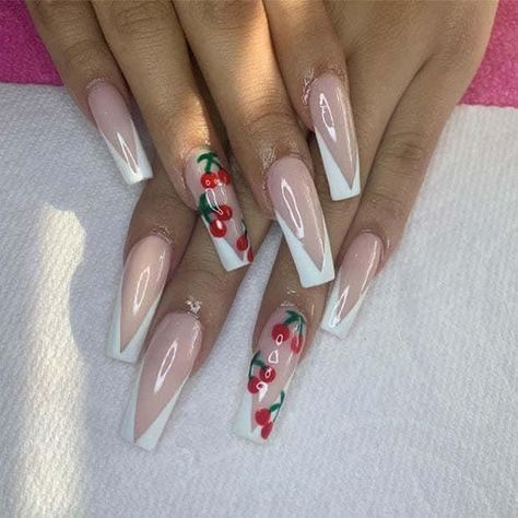 Baddie Stuff, Cloud Nails, Cherry Nail Art, Red Nail Art Designs, Pink Nail Colors, Cute Pink Nails, Wine Nails, Watermelon Nails, The Big Blue