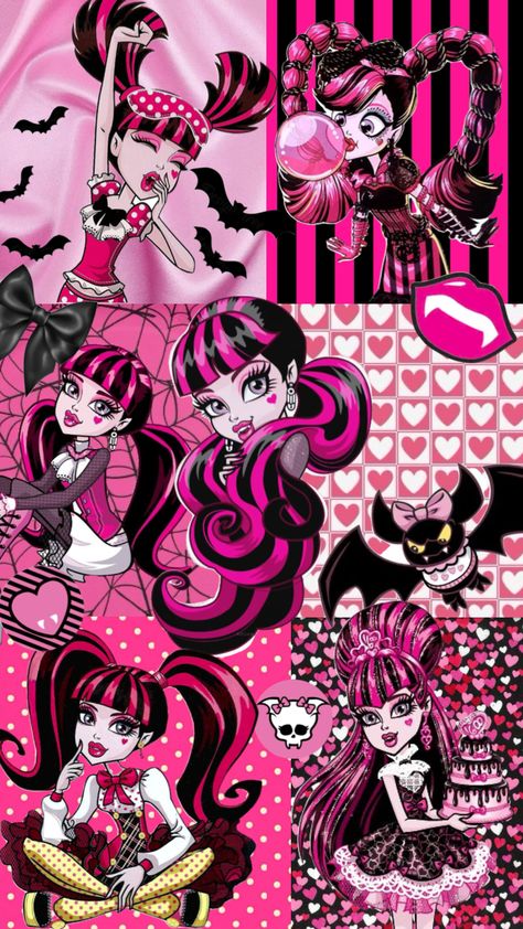 Draculaura 🩷🦇 Monster High App Icons, Emo Monster High, Carrd Decor, Aesthetic Discord, Profile Banners, Pink Emo, Y2k Princess, Monster High Draculaura, Text Dividers