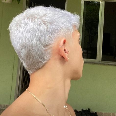 Platinum Silver Hair Color, Mens Haircuts Straight Hair, Men Fade Haircut Short, Men Blonde Hair, Short Shaved Hairstyles, Shaved Hair Designs, Fire Hair, Silver Hair Color, Big Big