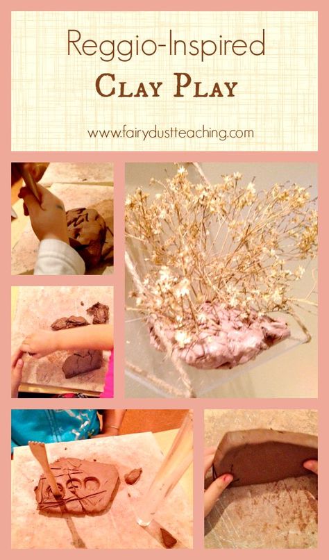 Amazing Reggio-inspired clay play ideas with objectives! Reggio Atelier, Reggio Art, Clay Activity, Atelier Ideas, Fairy Dust Teaching, Reggio Emilia Classroom, Reggio Inspired Classrooms, Reggio Classroom, Reggio Inspired