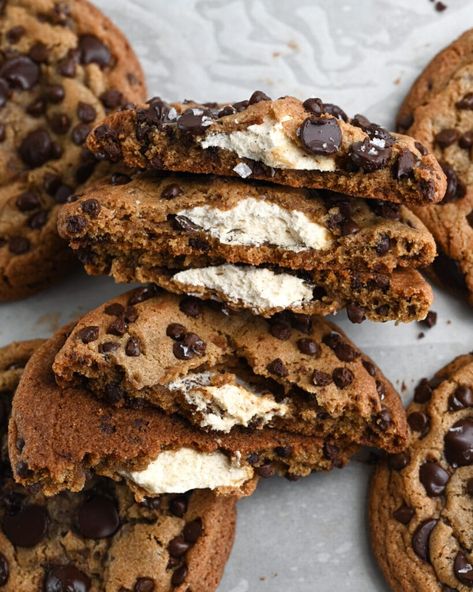 Cracker Chocolate, S Mores Cookies, Baking Journal, Smores Cookies, Chocolate Graham Crackers, Marshmallow Fluff, Desserts To Make, Graham Cracker, S Mores