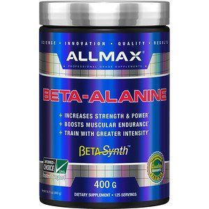 ALLMAX Nutrition, Beta-Alanine, 14.1 oz (400 g) AllMax Betasynth Beta-Alanine  AllMax Ultra-High Grade BetaSynth Beta-Alanine was built for the ultimate in performance. Research has shown Beta-Alanine increases muscle Carnosine levels that may lead to increases in Nitric Oxide (NO) production and reduced muscular acidification during intense training. Simply stated, AllMax BetaSynth Beta-Alanine delays muscular fatigue allowing you to increase your performance output. Greater intensity and exert Minerals Food, Muscular Strength, Muscular Endurance, Beta Alanine, Nutrition Supplements, Muscle Power, Endurance Training, Nitric Oxide, Lean Muscle Mass