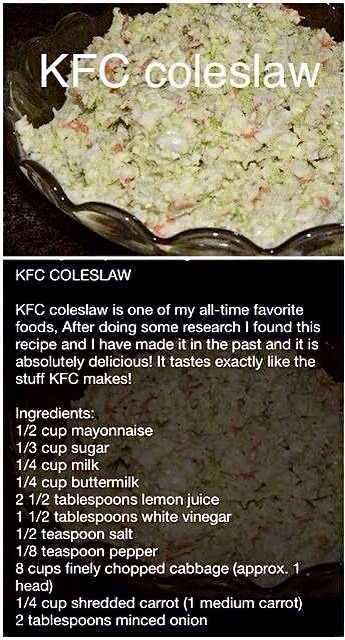 Kfc Salad, Kfc Recipes, Best Coleslaw Recipe, Kfc Coleslaw Recipe, Coleslaw Recipes, Kfc Chicken Recipe, Coleslaw Recipe Easy, Kfc Recipe, Coleslaw Dressing