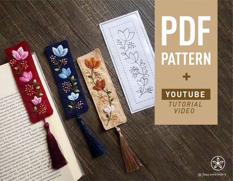 Cross Stitches Hand Embroidery Pouches Designs | Stitches Patterns For Ladies | Hand Bags Ideas ---------- in this video we will discuss about some of the best and gorgeous cross stitches pouches designs and ideas stitches patterns for ladies so very great pouches or hand bags we hope you like this video share this video and subscribe our channel ------------ Pattern Bookmark, Sulaman Pita, Floral Hand Embroidery, Handmade Bookmarks Diy, Felt Bookmark, Pink Headband, Felt Embroidery, Embroidery Gifts, Hand Embroidery Flowers