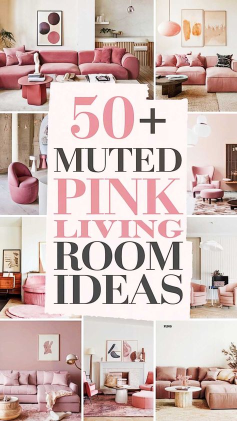 50+ Muted Pink Living Room Ideas That’ll Make You Blush Pink And Gold Interior Design, Pink Gold And White Living Room, Pink Shabby Chic Living Room, Pink Velvet Sofa Living Room, Subtle Pink Decor, Pink Grey Living Room Ideas, Cozy Girly Living Room, Pink Goth Living Room, Rooms With Pink Accents