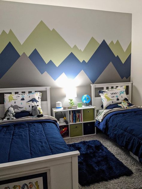 Twin Boys Room, Twin Boys Bedroom, Boys Shared Bedroom, Boy Toddler Bedroom, Boys Bedroom Makeover, Boy Bedroom Design, Kids Bedroom Inspiration, Toddler Room Decor, Toddler Boys Room