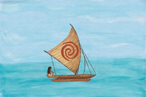 Moana Canoe, Canoe Drawing, Draw Moana, Moana Sketches, Moana Boat, Moana Drawing, Boat Png, Disney Clock, Wall Drawing Ideas