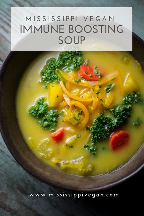 Immune Boosting Soup - Mississippi Vegan Soups For Immune System, Vegetable Soup Immune Boost, Vegetarian Sipping Broth, Immune Boosting Vegetable Soup, Vegan Immune Boosting Soup, Immunity Soup, Spiralized Butternut Squash, Butternut Squash Noodle, Immune Boosting Foods