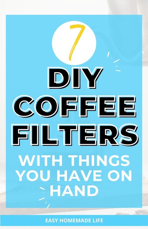 Paper coffee filters are the unsung heroes of many people’s morning drink rituals, but they can get expensive over time. If you want to save a few bucks, why not make a DIY coffee filter? These ingenious solutions let you brew your favorite cup of joe without splurging on disposable paper filters. Here I share some of my favorite tried and true coffee filter substitutes. For more DIY and kitchen tips, plus easy family-friendly recipes, visit the Easy Homemade Life blog. Coffee Filter Substitute, Seasonal Coffee Drinks, Filter Hacks, Diy Coffee Filter, Coffee Filter Holder, Coffee Granules, Reusable Coffee Filter, Homemade Oil, Homemade Coffee