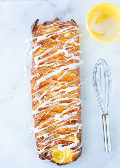 Treats: Pineapple Cream Cheese Danish Braid Giant Fruit Danish, Pineapple Danish Recipe, Pineapple Danish, Coffee Board Ideas, Cream Cheese Braid, Easter Pastry, Danish Braid, Puff Pastry Braid, Butter Braids