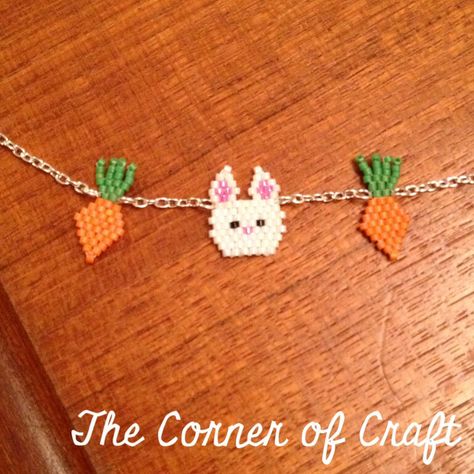 Carrot Necklace, Miyuki Beads Pattern, Seed Beading, Fairy Necklace, Beaded Earrings Patterns, Beaded Animals, Beading Projects, Miyuki Beads, Earring Patterns