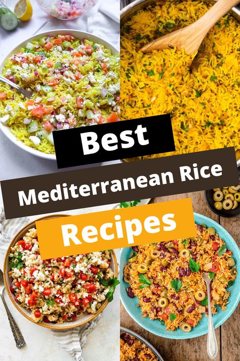 TOP 15 MEDITERRANEAN RICE RECIPES FOR FLAVOR Mediterranean Rice Pilaf, Mediterranean Rice Pilaf Recipe, Greek Rice Recipe, Mediterranean Rice, Medatrainian Diet Recipes, Brown Rice And Quinoa Recipe, Mediterranean Rice Recipe, Rice Recipes Side, Saltimbocca Recipe