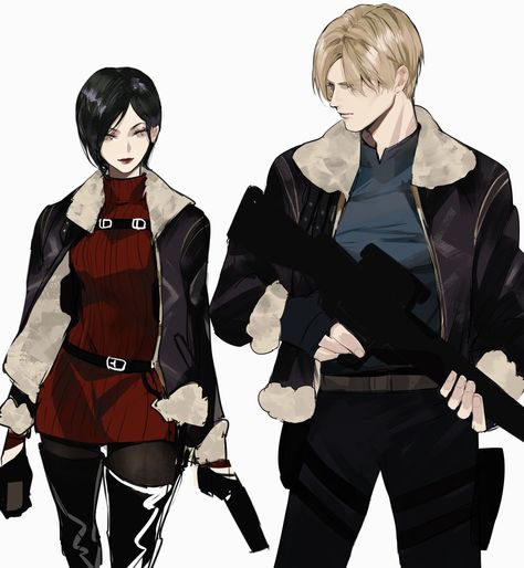 Ada X Leon Fanart, Ada And Leon Fanart, Aeon Fanart, Ada Wong Fanart, Leon Fanart, Leon And Ada, Ada Resident Evil, Resident Evil Franchise, Resident Evil Anime