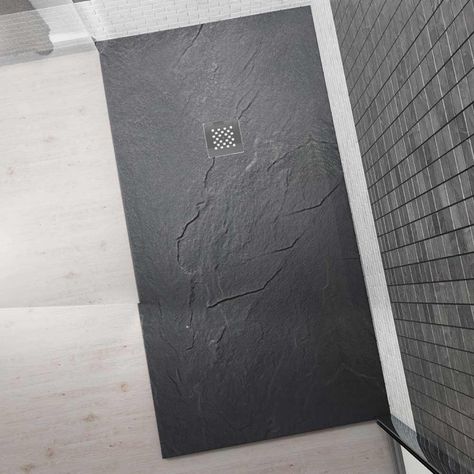 Shower Tray Ideas, Slate Shower, Ensuite Ideas, Small Shower Remodel, Master Baths, Bathroom Master, Stone Shower, Bathroom Stuff, Tile Remodel