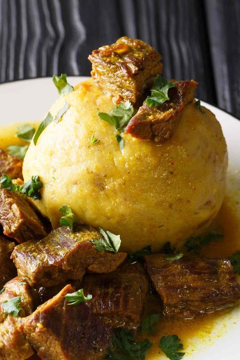 Mofongo Recipe - IzzyCooking How To Make Mofongo, Traditional Puerto Rican Food, Mofongo Recipe, Dominican Dish, Puerto Rican Food, Carribean Food, Boricua Recipes, Rican Food, View From Above