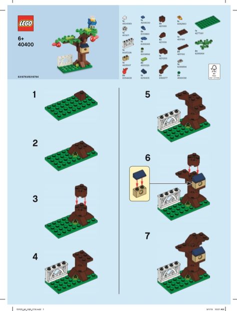 LEGO Monthly Mini Model Build Instructions – Toys N Bricks Lego Creations Instructions, Lego Diy Crafts, Bird In A Tree, Easy Lego Creations, Lego Furniture, Lego Challenge, Lego Building Instructions, Lego Club, Lego Christmas