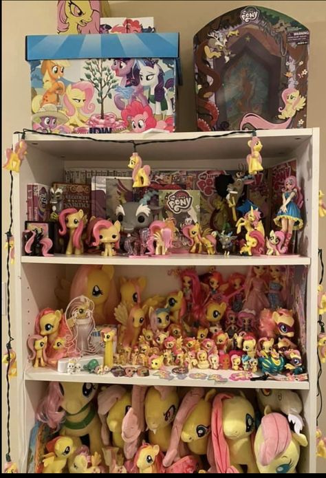 My Little Pony Collection Display, Fluttershy Collection, Mlp Room, Mlp Collection, My Little Pony Toys, My Little Pony Collection, My Lil Pony, Mlp Pony, Pony Drawing