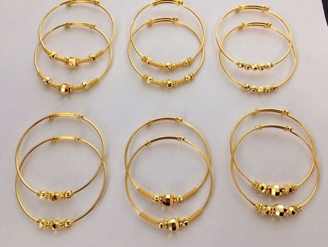 Gold baby bangle lightweight Baby Gold Bangles Design, Baby Girl Earrings Gold Indian, Baby Girl Earrings Gold, Gold Earrings For Kids Baby, Baby Girl Bangles Gold Indian, Kids Bangles Gold Indian, Bangles For Baby Girl Gold, Gold Bangles For Baby Girl, Baby Earrings Gold Indian