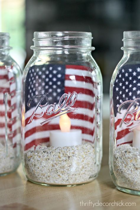 Usa Party, Fourth Of July Decorations, Thrifty Decor Chick, Fourth Of July Food, Fourth Of July Decor, July Wedding, Patriotic Crafts, Wedding Inside, Patriotic Party